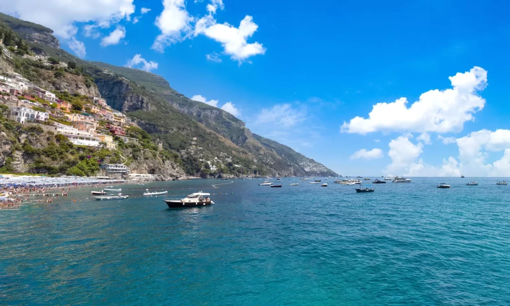 Boat tour view positano