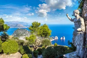 Capri island in a beautiful summer day