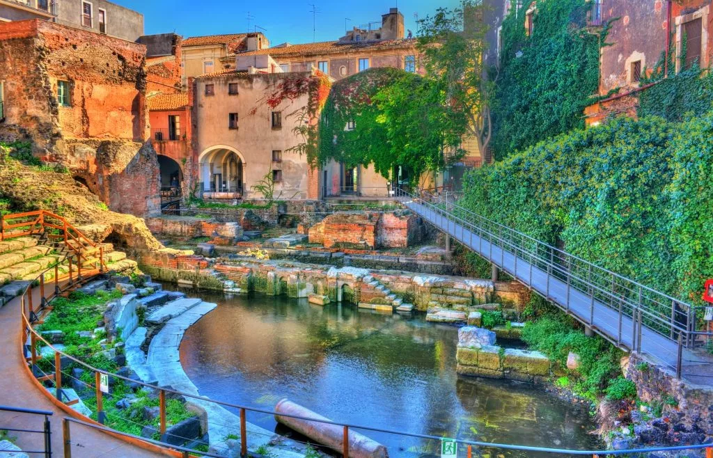Greek roman theatre of catania