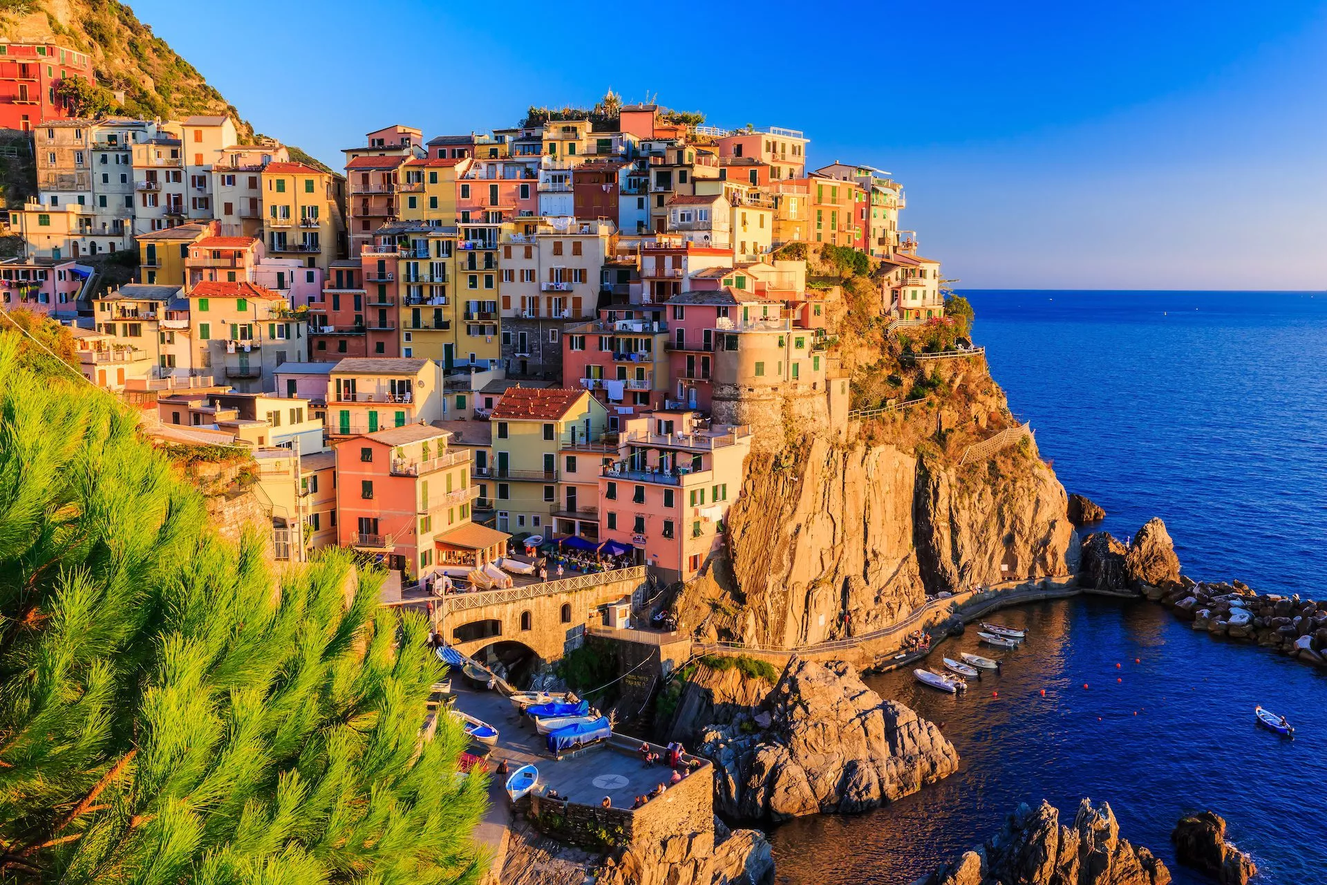 Manarola zonsondergang