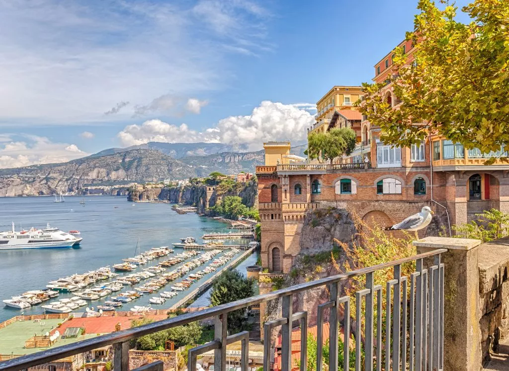 View of the coast of sorrento